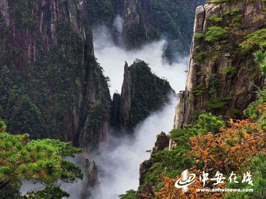 黄山出现壮美云海景观