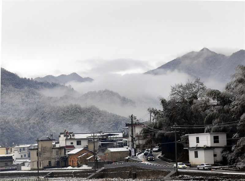 歙县三阳：雪落大地皆成画