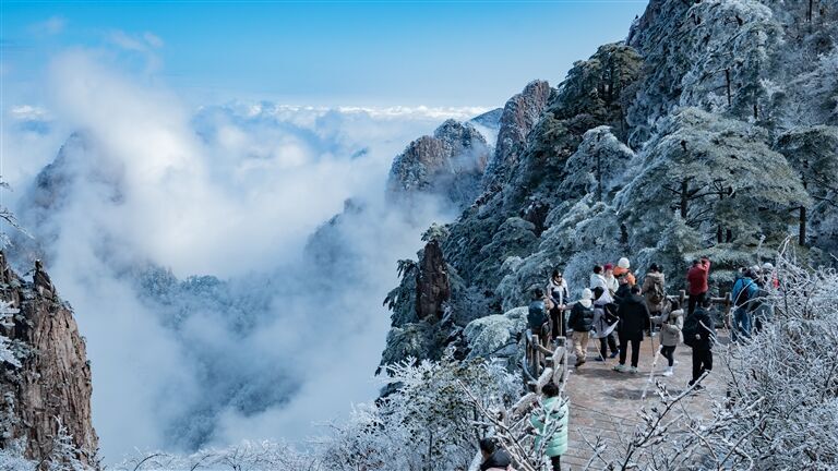 春雪黄山 美不胜收