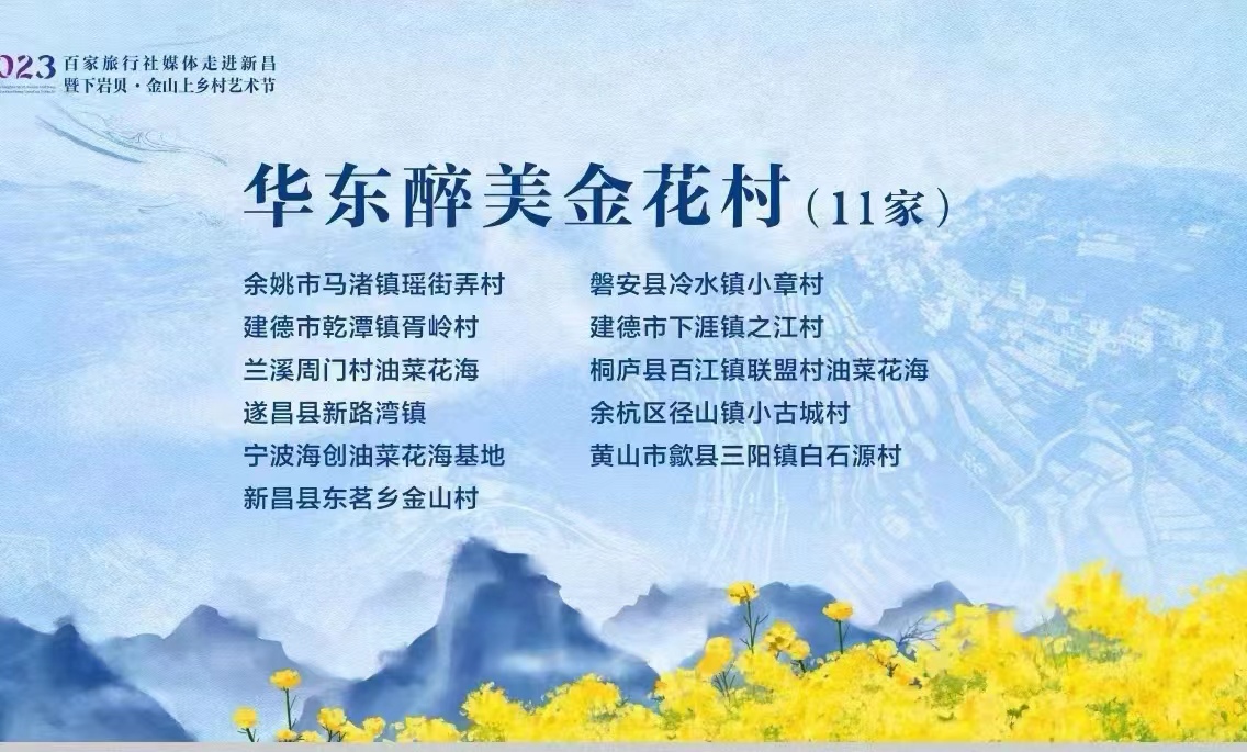 歙县三阳镇白石源村荣获“华东醉美金花村”